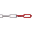PVC-Absperrkette rot/weiß, ND 6 x 42 mm, 25 m