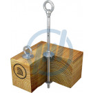 Anschlagpunkt ABS Lock III-HW, L:250 mm, Holz